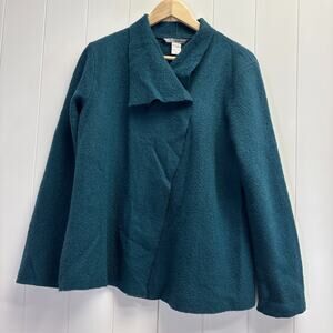 Vintage Two‎ Star Dog Womens 90s Wool Earthy Scandi Asymmetrical Cardigan Size S